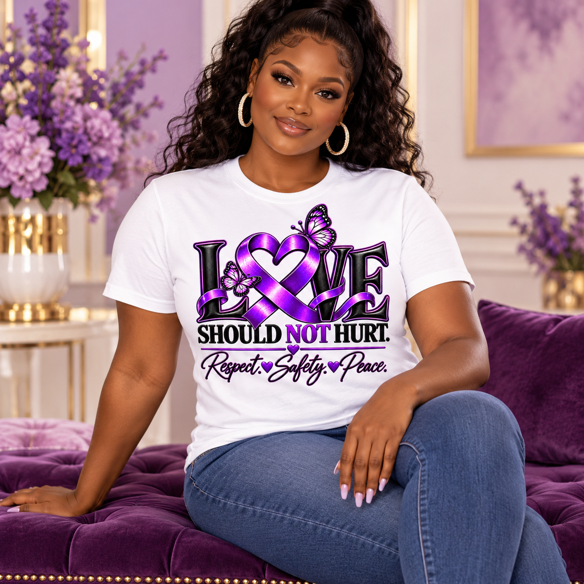 Love Should Not Hurt” Domestic Violence Awareness T-Shirt