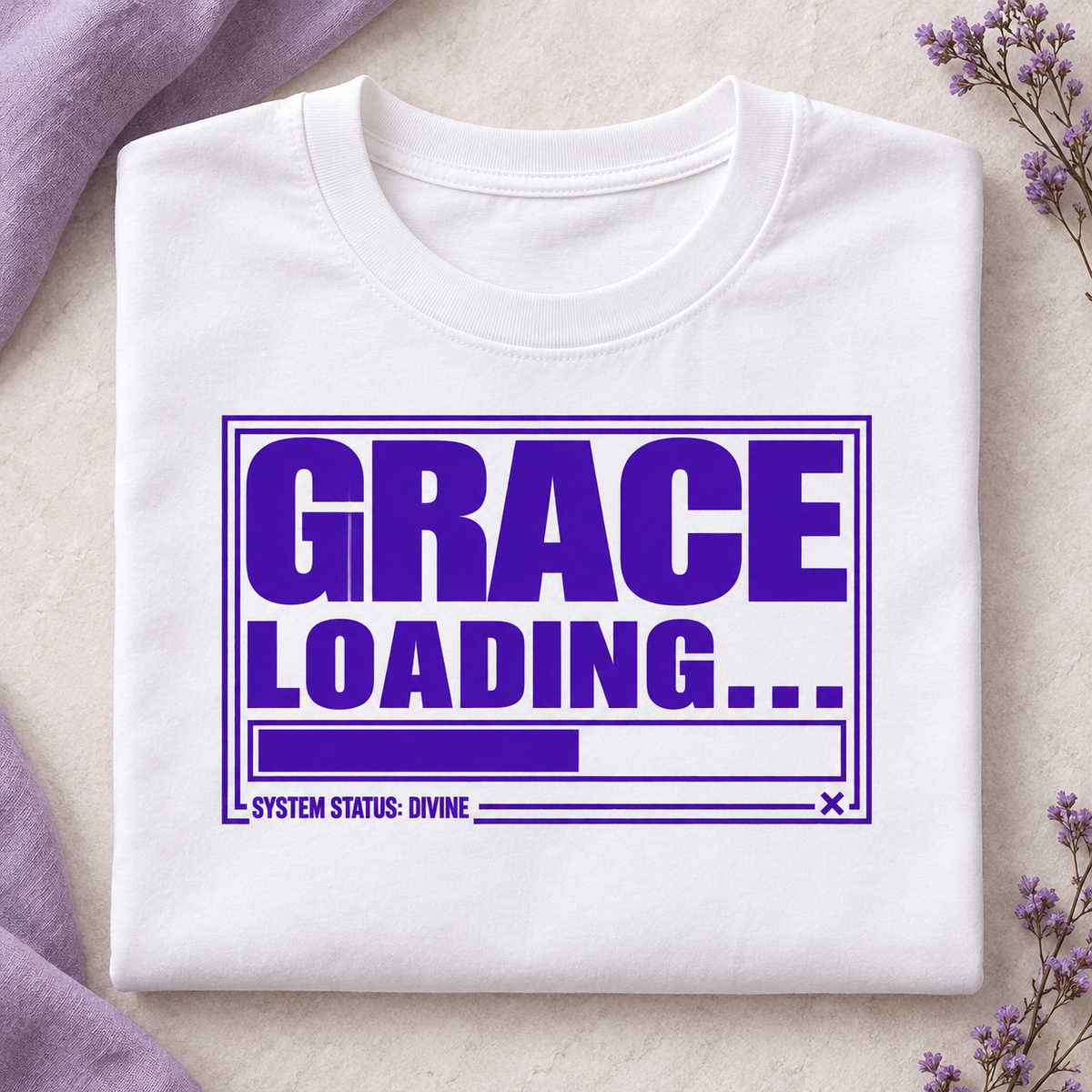 Grace Loading Divine Status Graphic T-Shirt